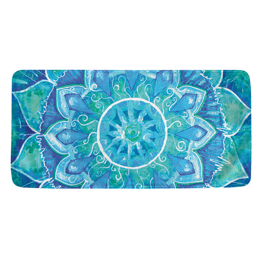 Blue Vishuddha Chakra Mandala Print Towel