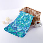Blue Vishuddha Chakra Mandala Print Towel