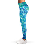 Blue Vishuddha Chakra Mandala Print Women's Leggings