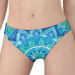 Blue Vishuddha Chakra Mandala Print Women's Panties