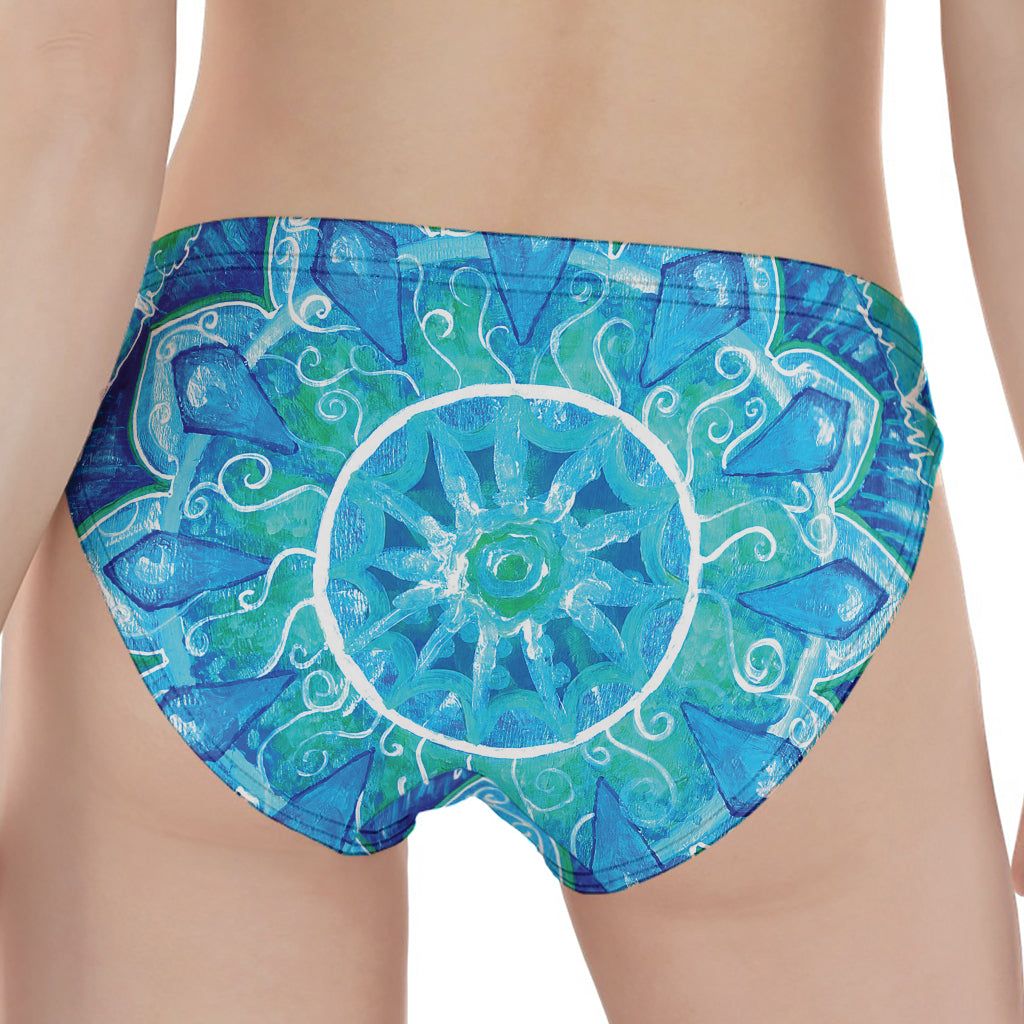 Blue Vishuddha Chakra Mandala Print Women's Panties