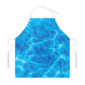 Blue Water Surface Print Adjustable Apron