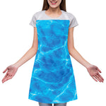 Blue Water Surface Print Adjustable Apron