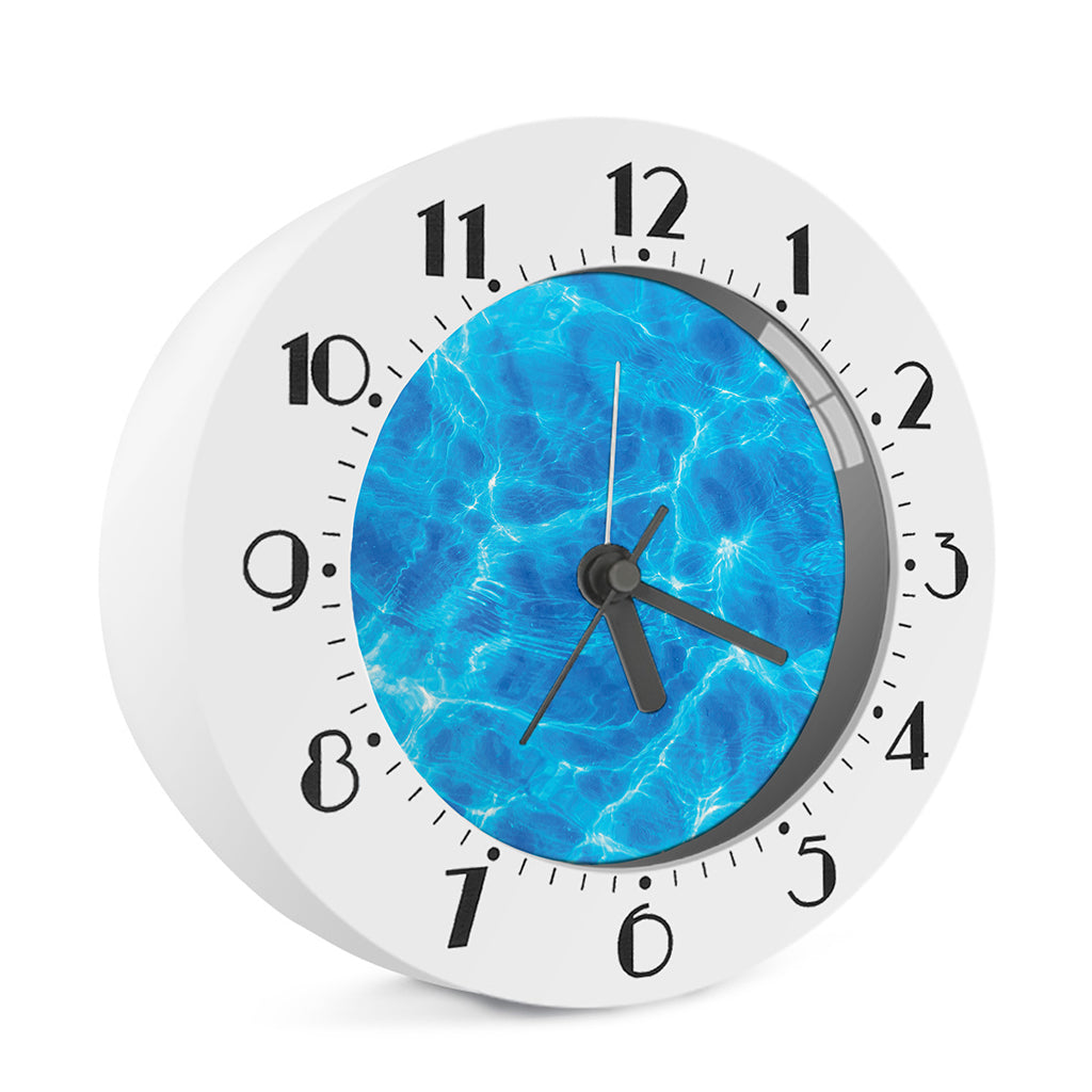 Blue Water Surface Print Alarm Clock