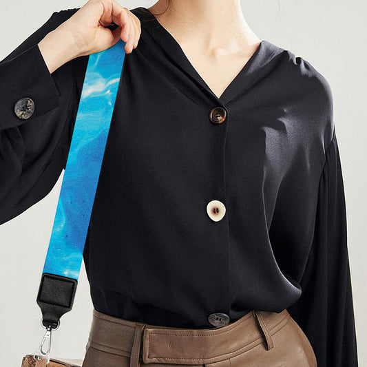 Blue Water Surface Print Bag Strap