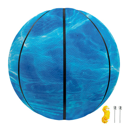 Blue Water Surface Print Basketball
