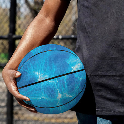 Blue Water Surface Print Basketball