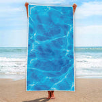 Blue Water Surface Print Beach Towel