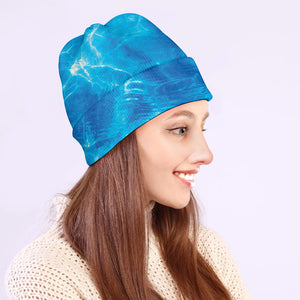 Blue Water Surface Print Beanie