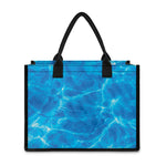Blue Water Surface Print Canvas Tote Bag