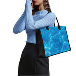 Blue Water Surface Print Canvas Tote Bag
