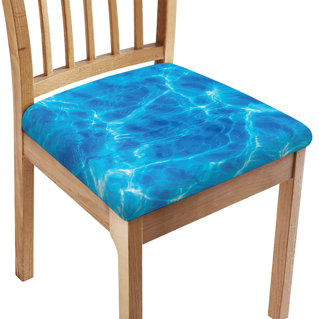 Blue Water Surface Print Chair Cushion Cover