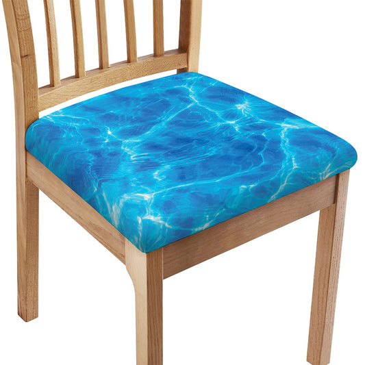 Blue Water Surface Print Chair Cushion Cover