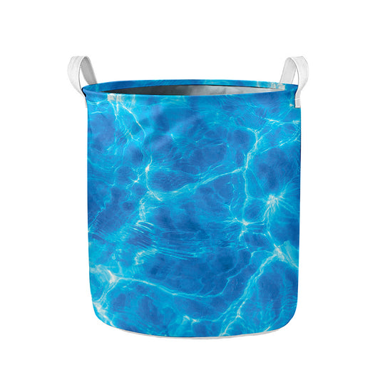 Blue Water Surface Print Collapsible Laundry Basket