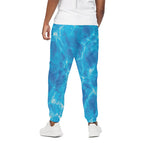 Blue Water Surface Print Cotton Pants