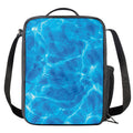 Blue Water Surface Print Crossbody Lunch Bag