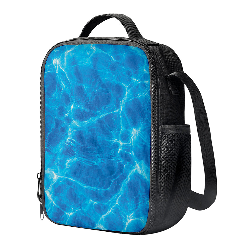 Blue Water Surface Print Crossbody Lunch Bag