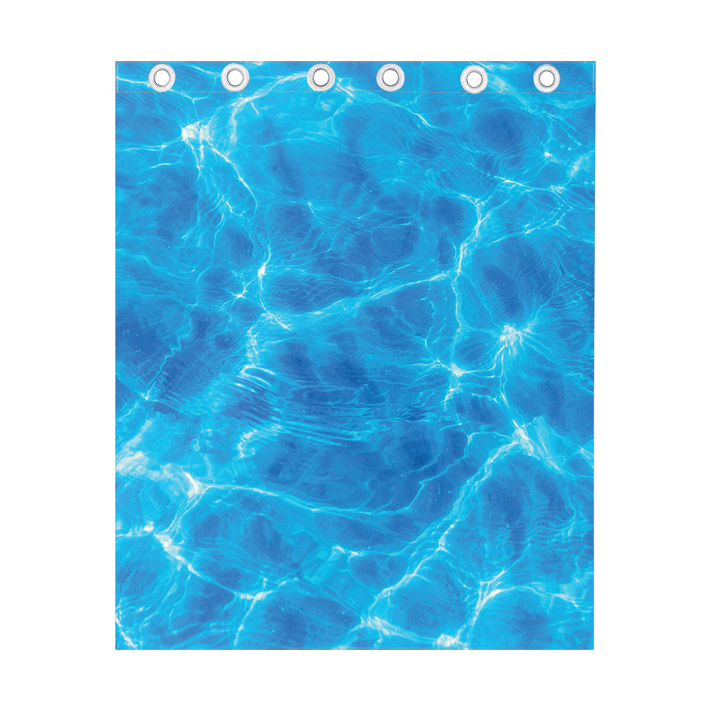 Blue Water Surface Print Curtain