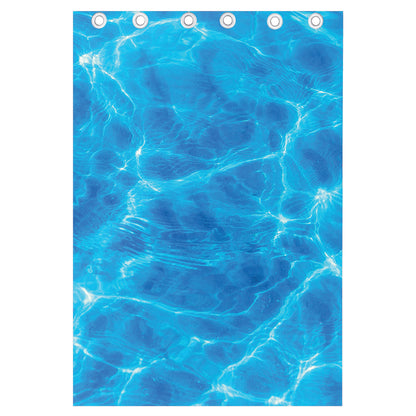 Blue Water Surface Print Curtain