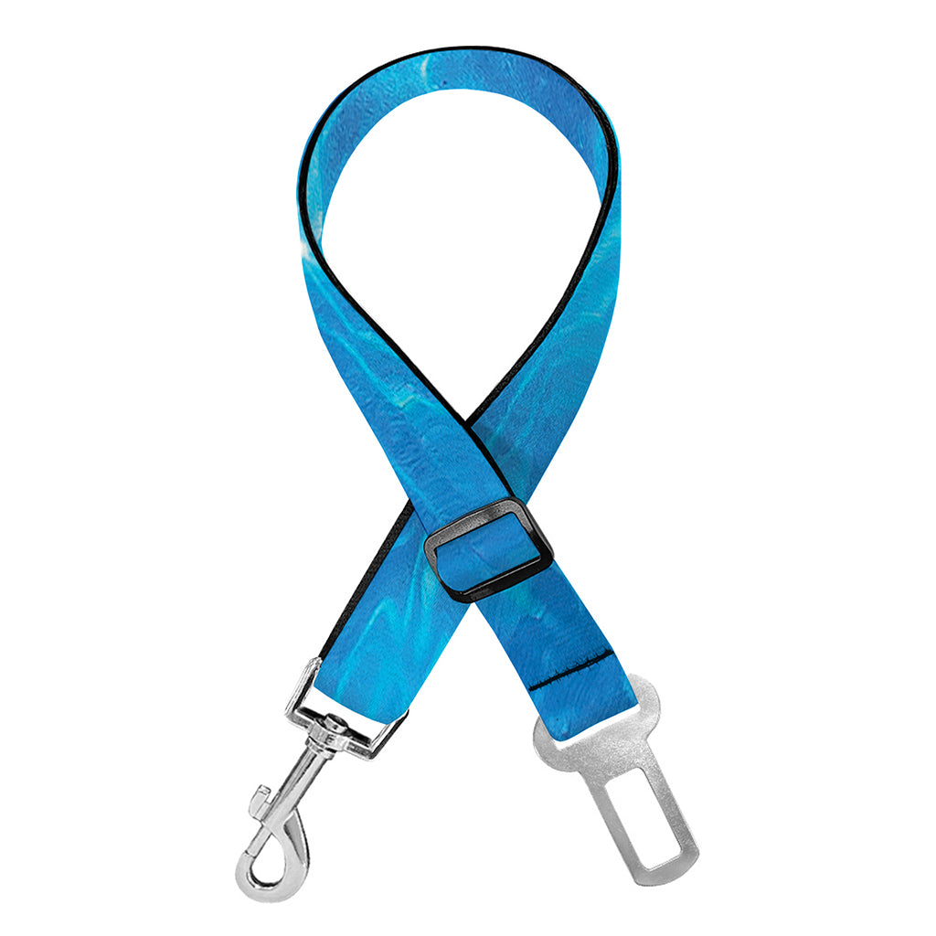 Blue Water Surface Print Dog Seat Belt