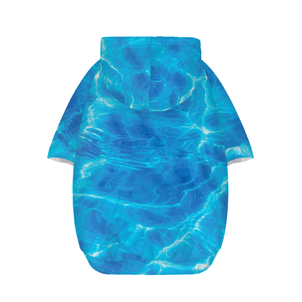 Blue Water Surface Print Dog Zip Up Hoodie