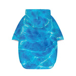 Blue Water Surface Print Dog Zip Up Hoodie