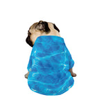 Blue Water Surface Print Dog Zip Up Jacket