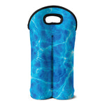 Blue Water Surface Print Double Neoprene Wine Tote