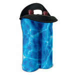 Blue Water Surface Print Double Neoprene Wine Tote