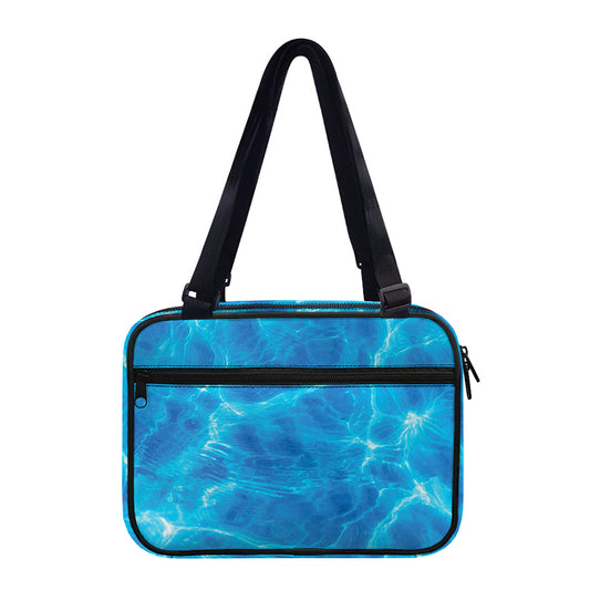 Blue Water Surface Print Double Strap Bible Bag