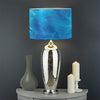 Blue Water Surface Print Drum Lamp Shade