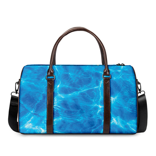 Blue Water Surface Print Duffle Bag