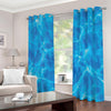 Blue Water Surface Print Extra Wide Grommet Curtains