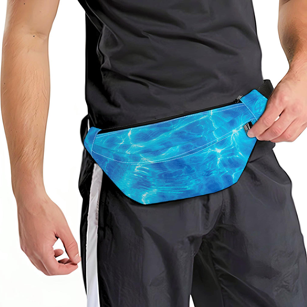 Blue Water Surface Print Fanny Pack