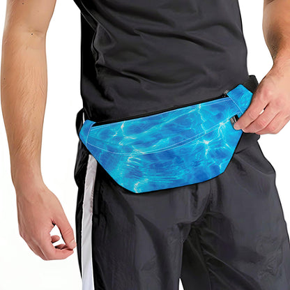 Blue Water Surface Print Fanny Pack