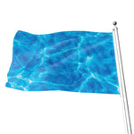 Blue Water Surface Print Flag