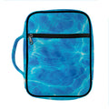 Blue Water Surface Print Front Pocket Bible Bag