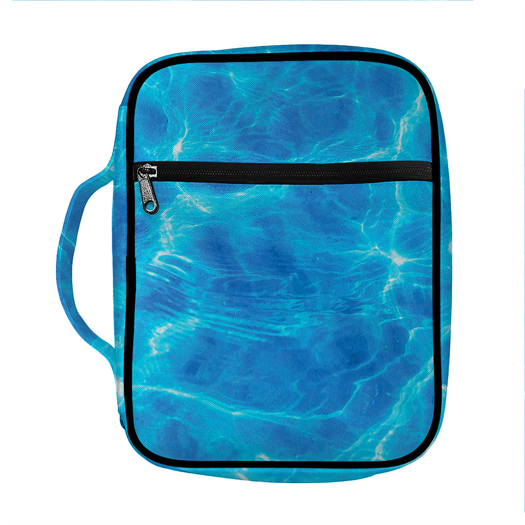 Blue Water Surface Print Front Pocket Bible Bag
