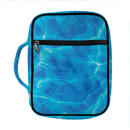 Blue Water Surface Print Front Pocket Bible Bag