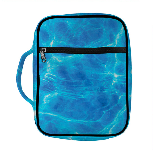 Blue Water Surface Print Front Pocket Bible Bag