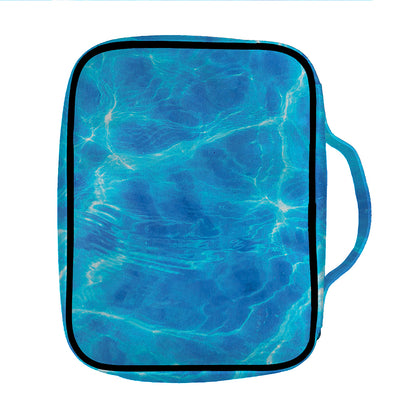 Blue Water Surface Print Front Pocket Bible Bag