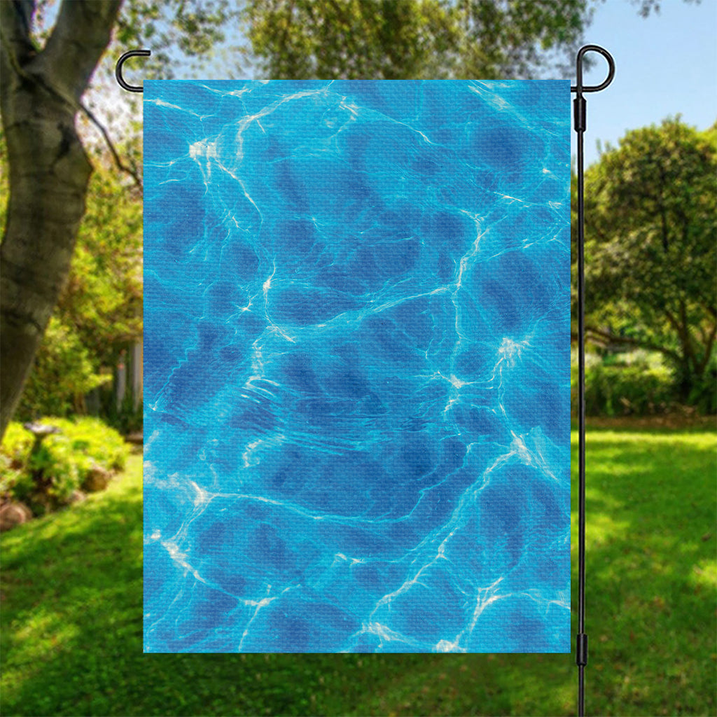 Blue Water Surface Print Garden Flag