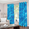 Blue Water Surface Print Grommet Curtains