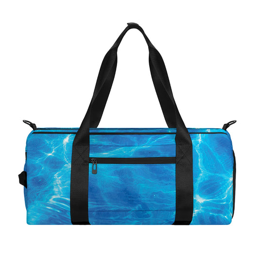 Blue Water Surface Print Gym Bag