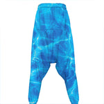 Blue Water Surface Print Hammer Pants