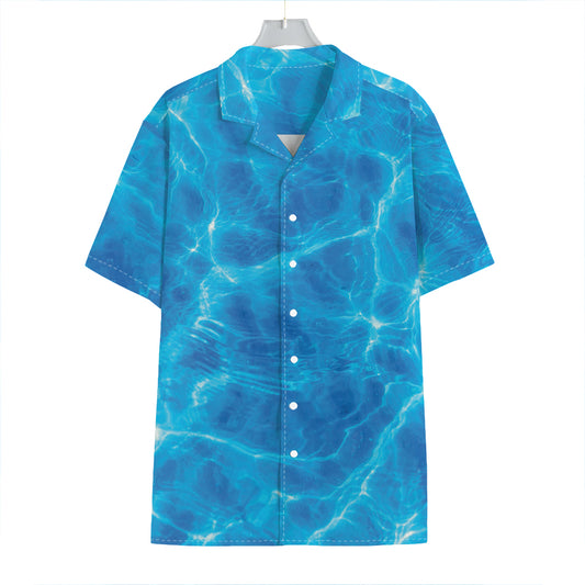 Blue Water Surface Print Hawaiian Shirt