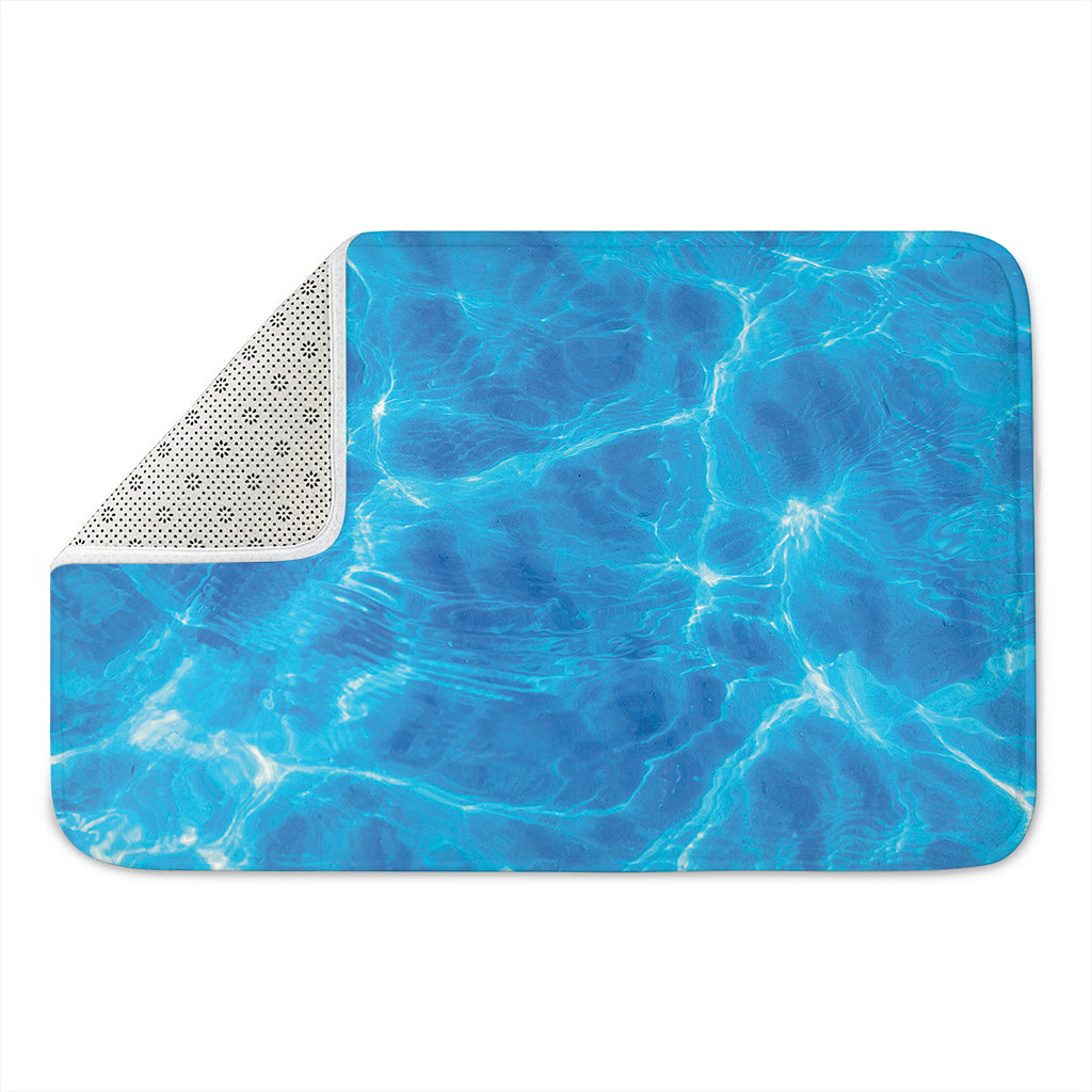 Blue Water Surface Print Indoor Door Mat