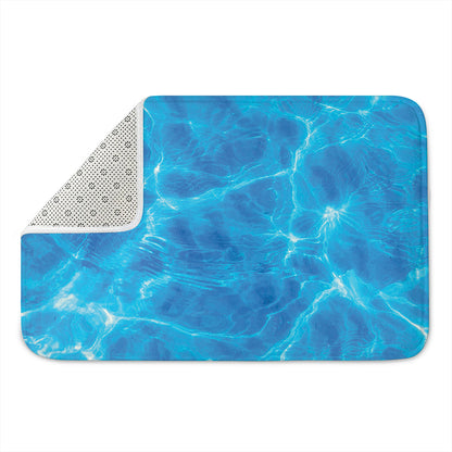 Blue Water Surface Print Indoor Door Mat
