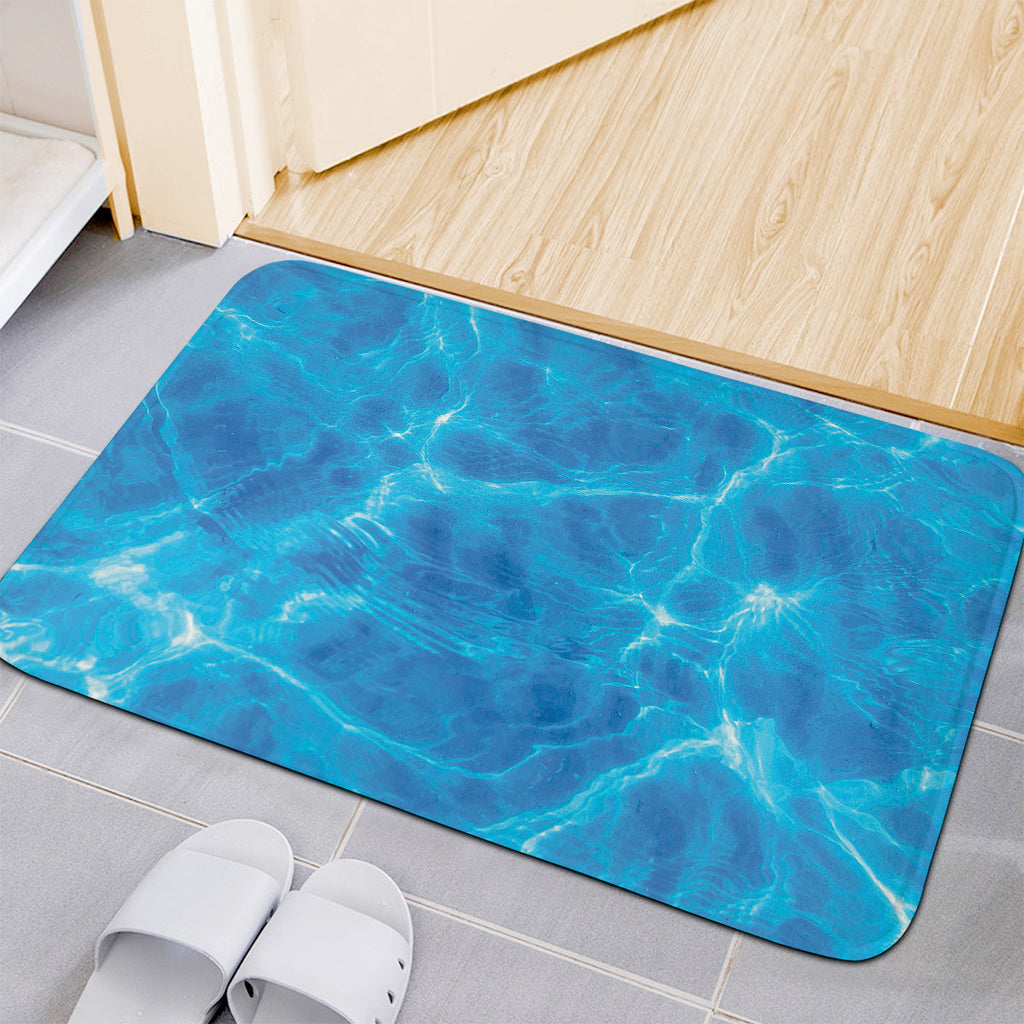 Blue Water Surface Print Indoor Door Mat
