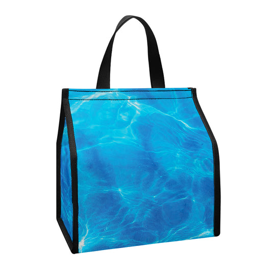 Blue Water Surface Print Insulated Lunch Tote